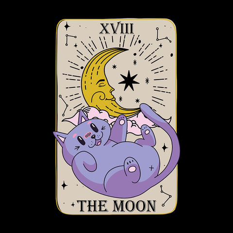 Kawaii The Moon Tarot Card Kawaii The Moon Tarot Card