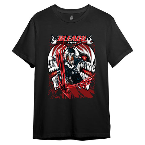 Black t-shirt, anime-inspired, Japanese manga