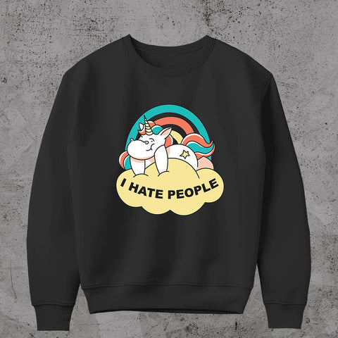 I Hate People Kawaii Unicorn - Sweatshirt