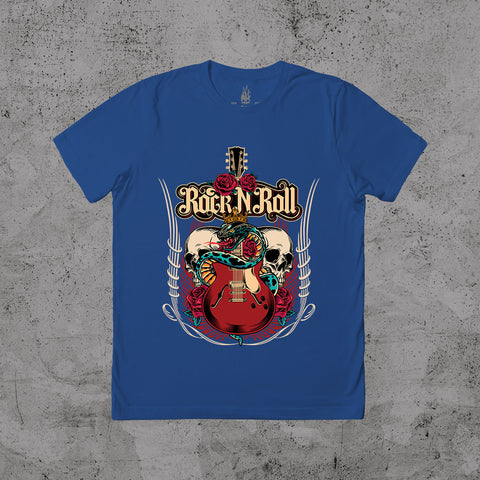 Rock N' Roll Skull & Snake - T-shirt