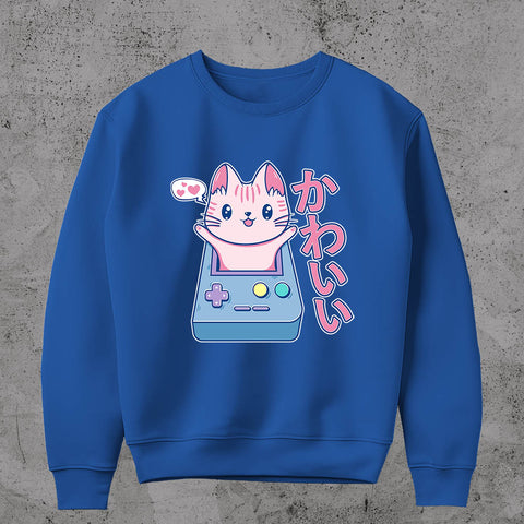 Kawaii Gamer Cat - Sweatshirt