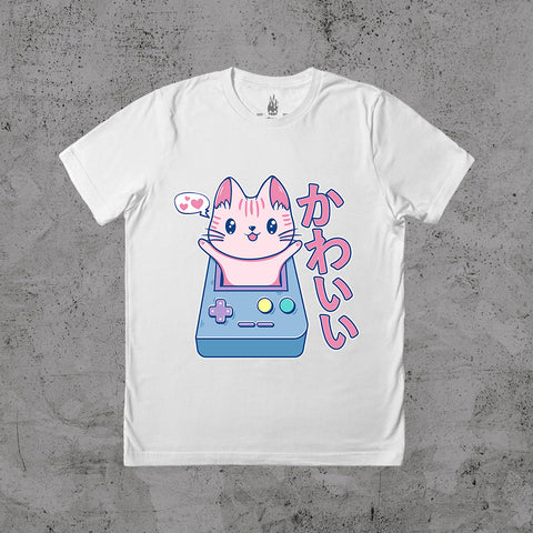 Kawaii Gamer Cat - T-shirt