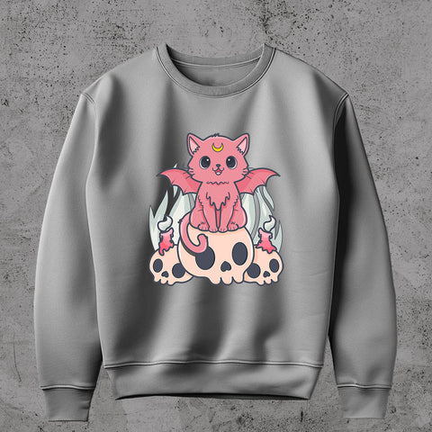 Kawaii Pastel Goth Cat - Sweatshirt