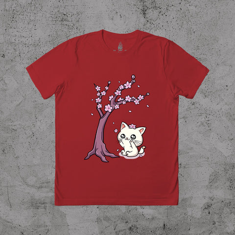 Kawaii Neko Sakura - T-shirt
