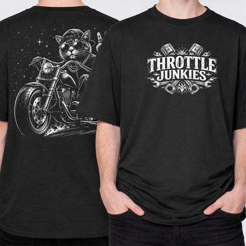 Cool Cat Doesn't Care – Throttle Junkies LPHC T-Shirt