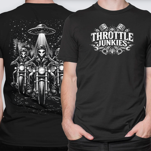 Area 51 Riders – Throttle Junkies LPHC T-Shirt