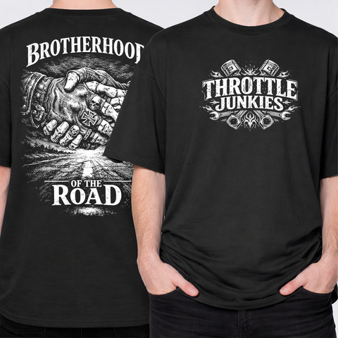 Brotherhood of the Road – Throttle Junkies LPHC T-Shirt