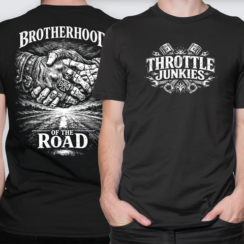 Brotherhood of the Road – Throttle Junkies LPHC T-Shirt