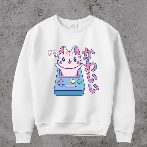 Kawaii Gamer Cat - Sweatshirt