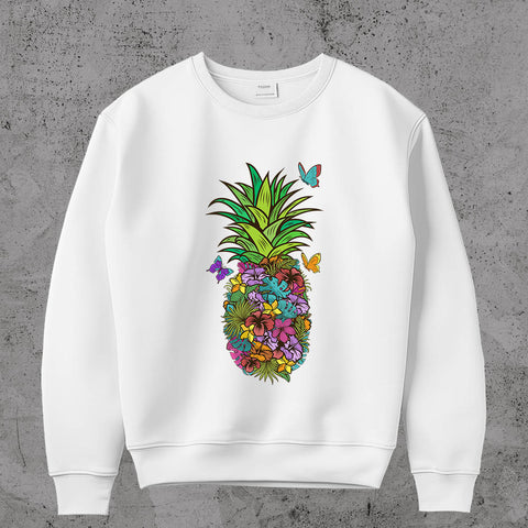 Hawaiian Floral Pineapple  - Sweatshirt