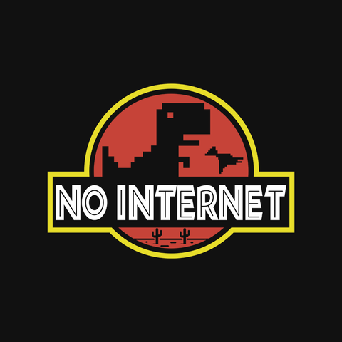 Jurassic No Internet - T-shirt